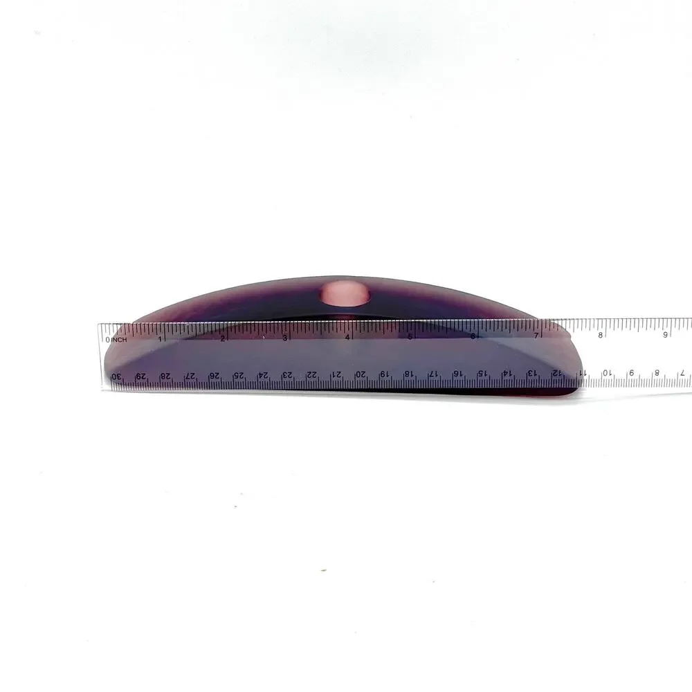 Pair‎ of Sasaki Crystal Glass Candlestick Holders in Anasazi Plum - Arched